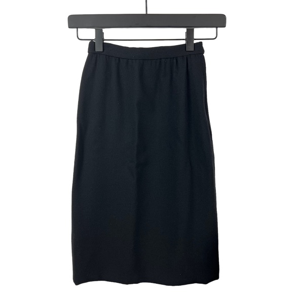 Rare Vtg 60s James Galanos Avant Garde Skirt Set Black Satin Neck Drape Sz 0 - Picture 5 of 10